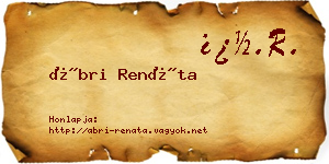 Ábri Renáta névjegykártya